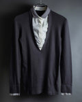 "BRUNELLO CUCINELLI" Layered shirt docking design knit pullover