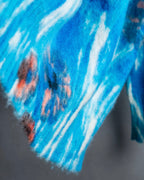 "PRADA" Abstract all over print mohair blend knit