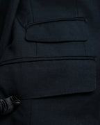 "BURBERRYS" Peaked lapels tailored jacket & wide tapered silhouette slacks set up