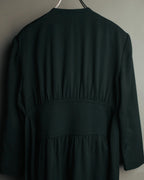 –SPECIAL– "CELINE" 80's Elegant belted double breasted long coat