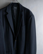 "GIORGIO ARMANI" Beautiful drape navy wool set up