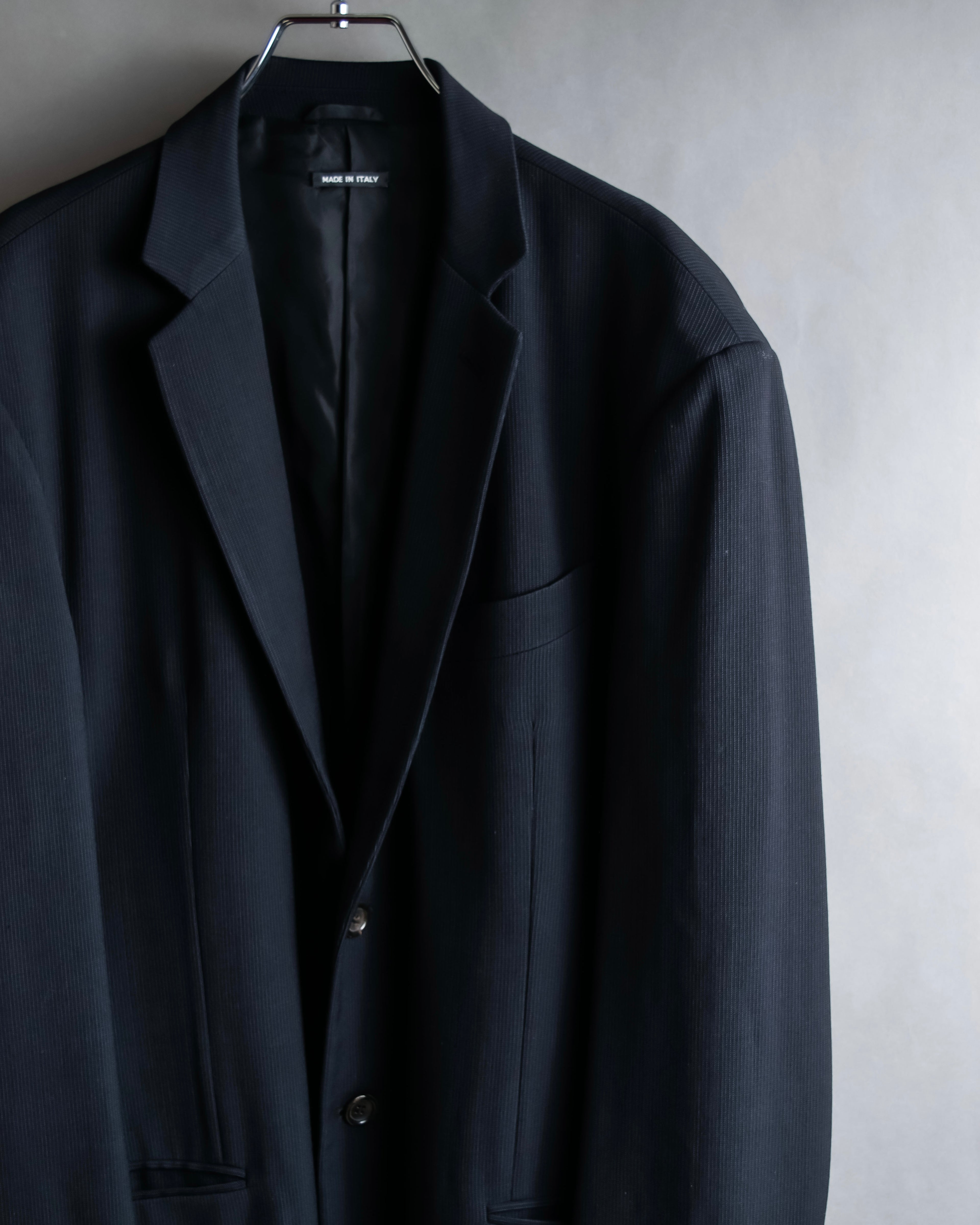 "GIORGIO ARMANI" Beautiful drape navy wool set up