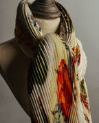 -SPECIAL- "Hermès" 90's-00's Accordion pleated scarf
