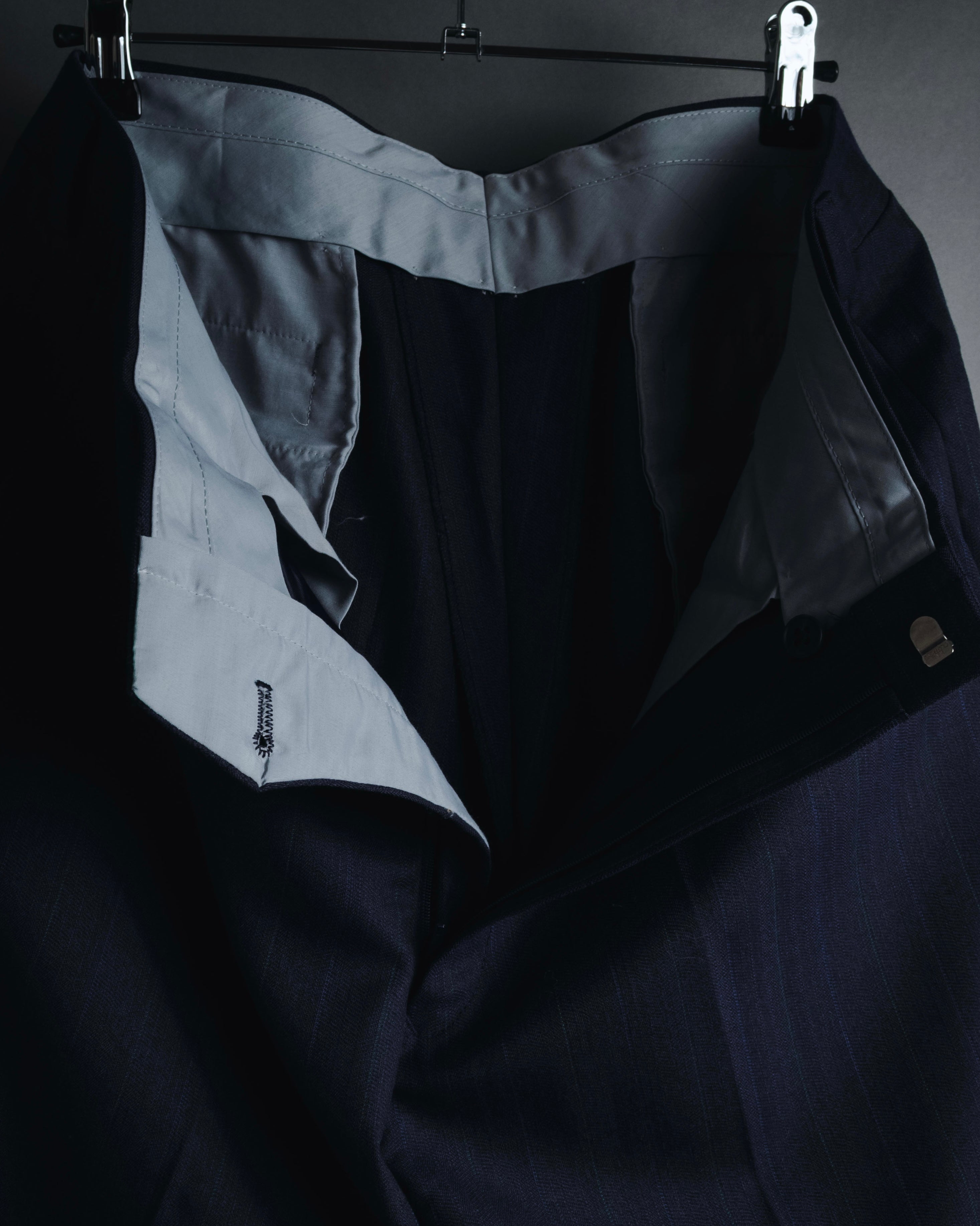 "BALENCIAGA" Tailored Two-Piece Suit Set with Subtle Pinstripes