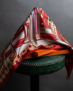 "HERMES" Carre 90 volt et pirouette silk scarf