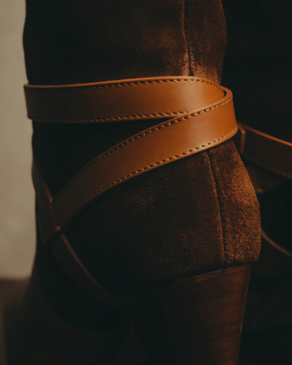 -SPECIAL- “Ralph Lauren” 2010’s-20’s Sareena washed vachetta long boots