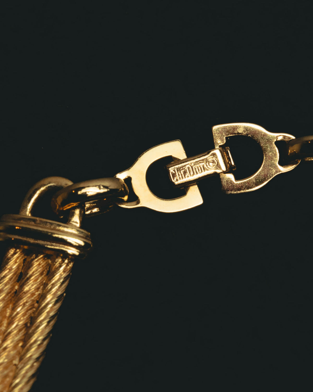 "Christian Dior" 70's-80's Sculptural twisted link bracelet