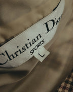 "Christian Dior" 80's-90's Wool check bomber jacket