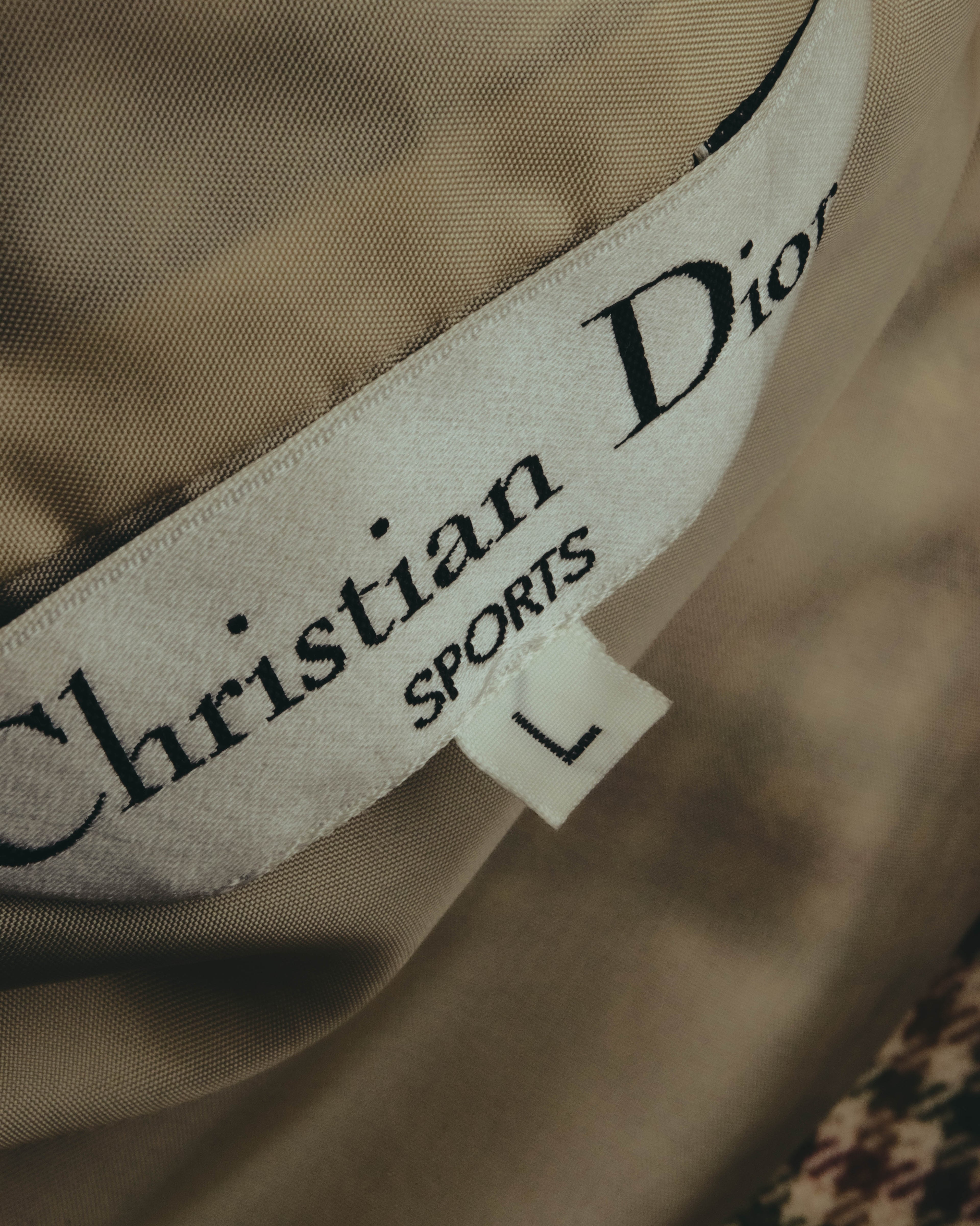 "Christian Dior" 80's-90's Wool check bomber jacket