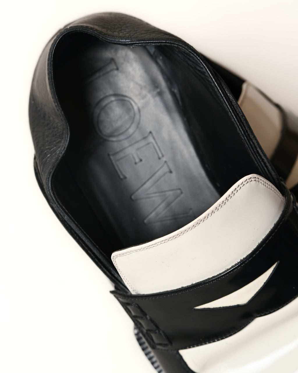 Loewe/ 2way Bicolor Leather Loafer -Mule