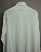 -MOOD Vintage Collections- 70’s-80’s Sheer stripe long point collar shirt