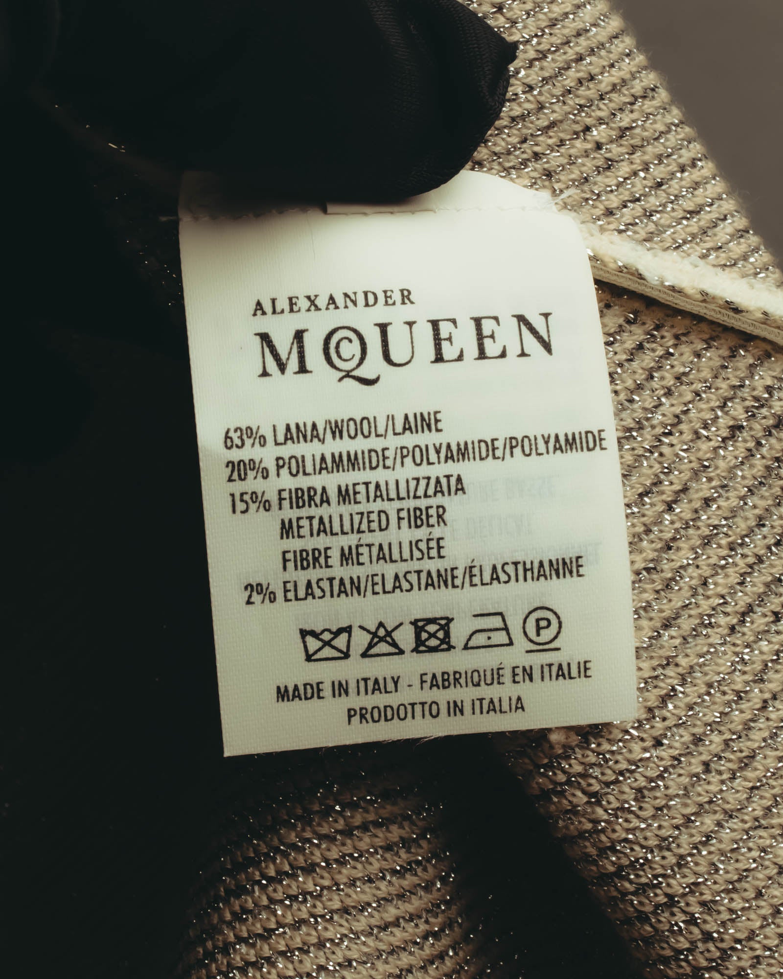 "Alexander McQueen" 00's-10's Metallic floral sleeveless knit dress