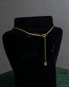 "VALENTINO" Smoky quartz teardrop design necklace