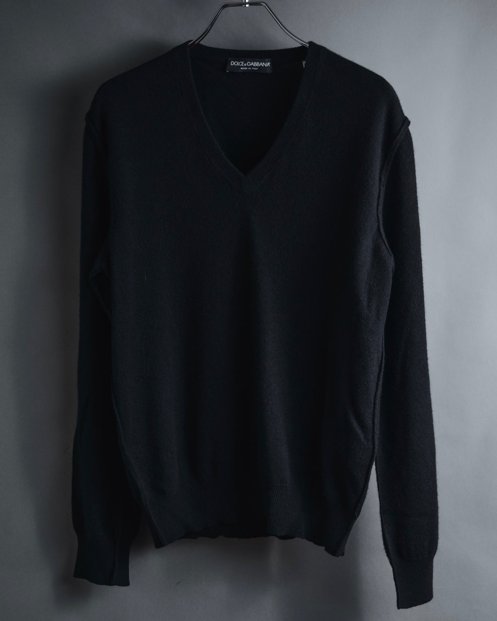 "Dolce & Gabbana" Minimal v-neck fine knit sweater