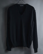 "Dolce & Gabbana" Minimal v-neck fine knit sweater