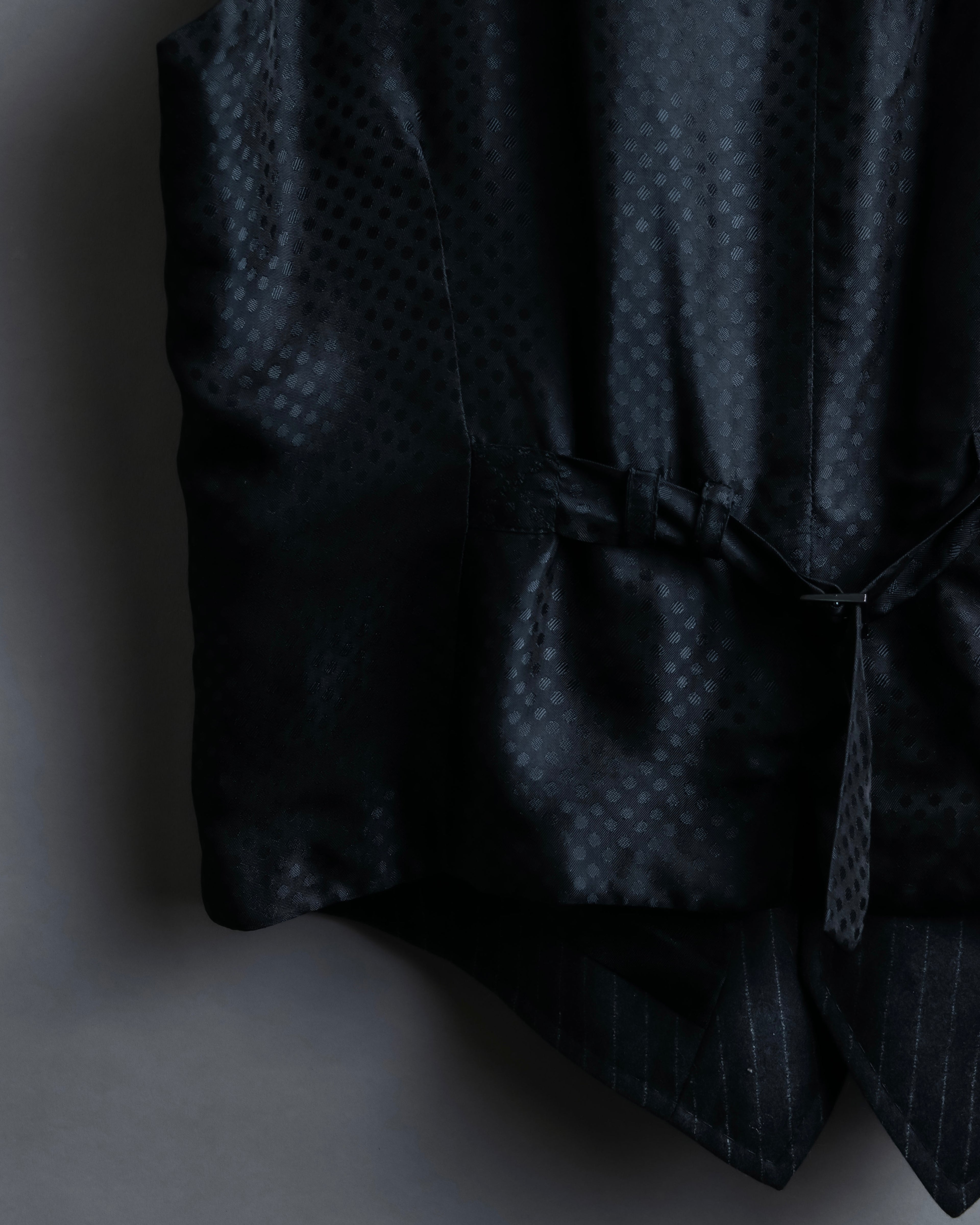 "DOLCE & GABBANA" Pattern switching peak lapel gilet