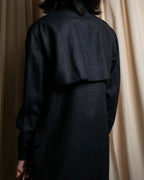 "GUCCI" 70's velvet collar design long coat