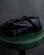 "JIL SANDER" Hill model gently curved leather shoulder bag