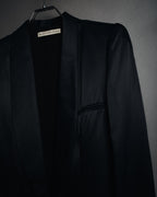 "BALENCIAGA.PARIS" 2008-2009 Sculptural satin shawl collar tuxedo jacket