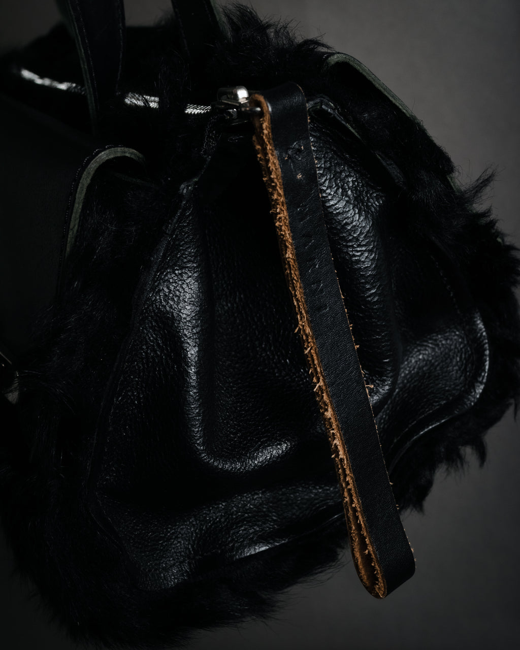 "MARNI" 2011 winter edition shearling fur shoulder bag