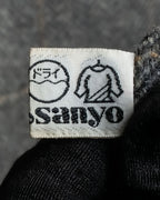 "BURBERRYS" Fine check pattern herringbone coat