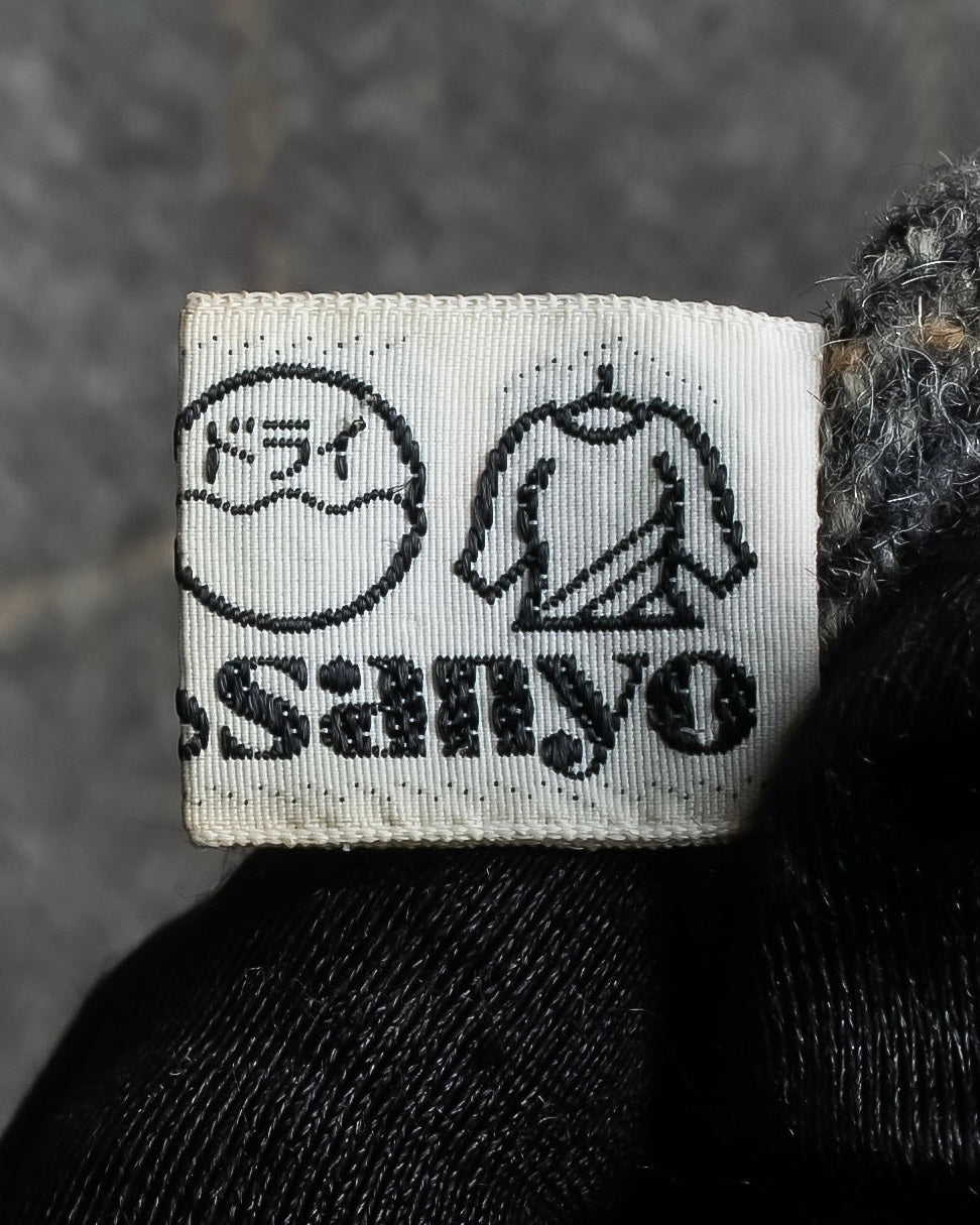 "BURBERRYS" Fine check pattern herringbone coat