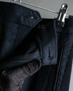 "ISSEY MIYAKE FETE" Fabric change stripe pattern wide slacks