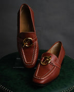 “HERMES” 90’s-00’s Chaine d’ancre hardware loafers