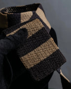 "COMME des GARCONS HOMME"
Regimental stripe square cut knit tie