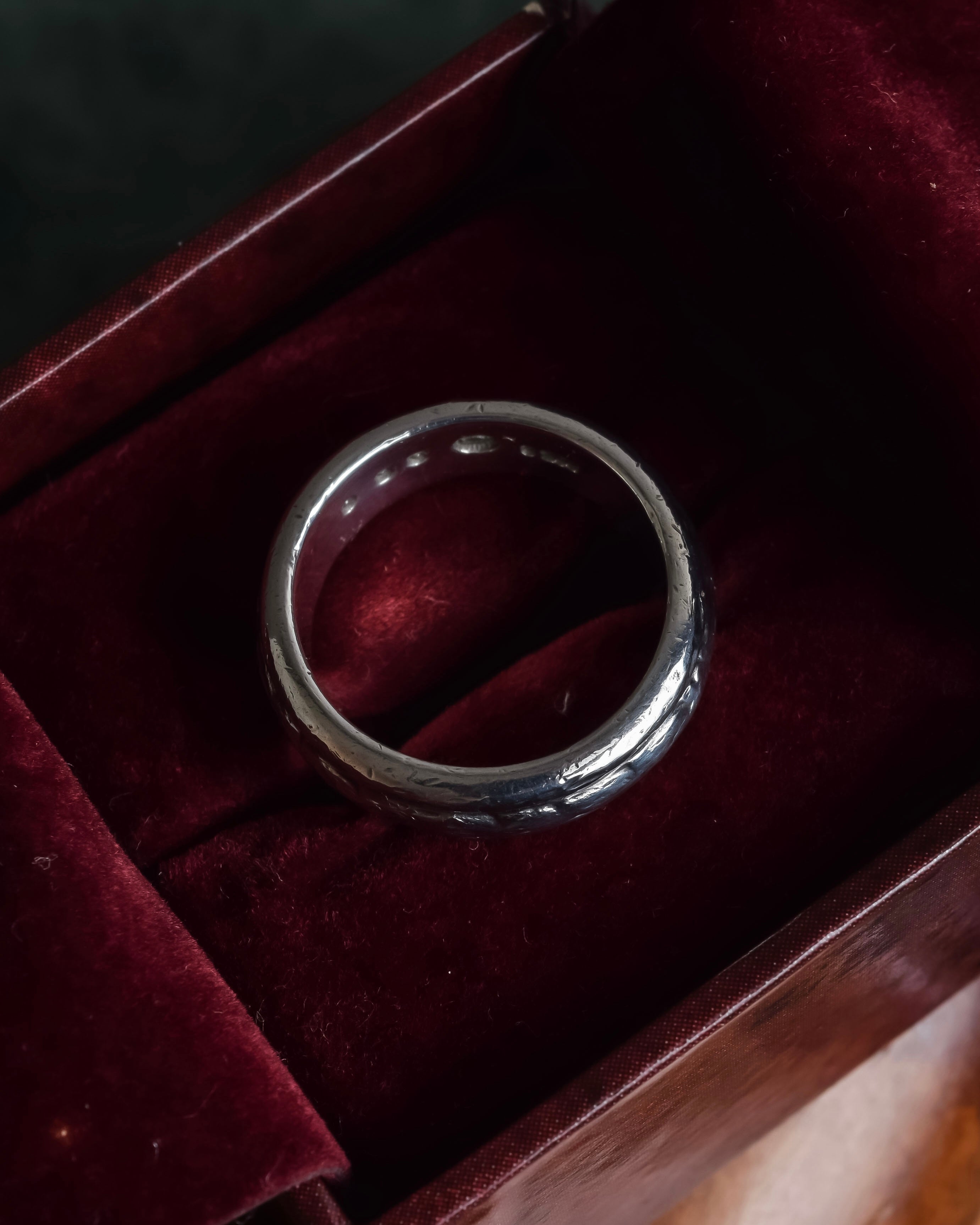 "GEORG JENSEN" Hammered silver signature ring