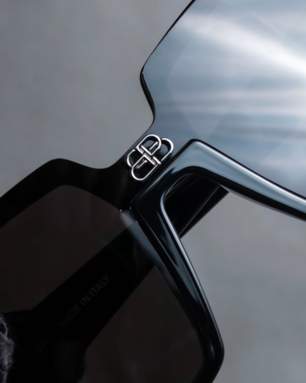 "BALENCIAGA" BB logo square frame sunglasses