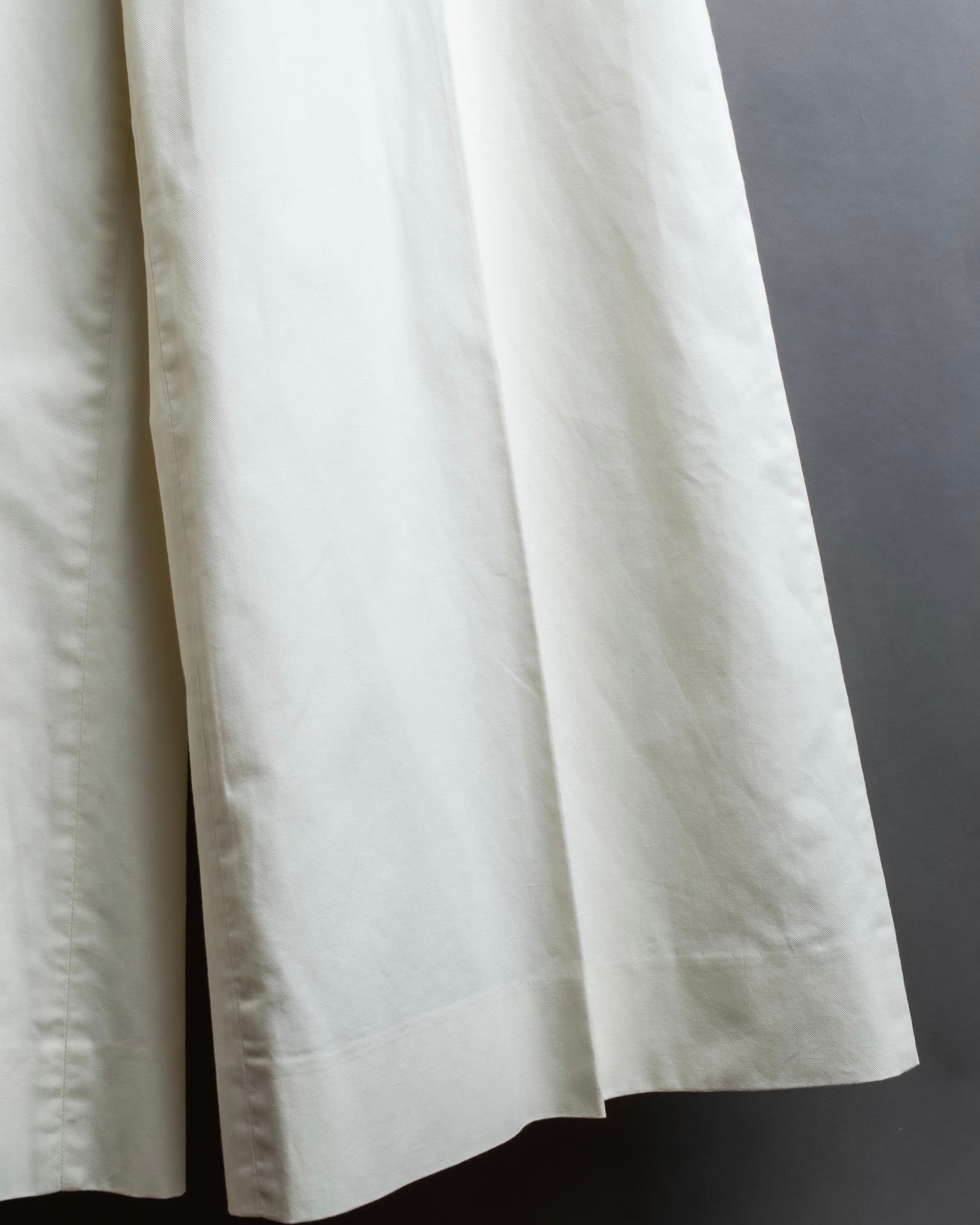 "MAISON MARGIELA" Wide flare silhouette belted cotton linen pants