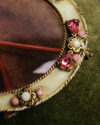 "Christian Dior" 70's-80's Vintage ornate jewel-embellished round sunglasses