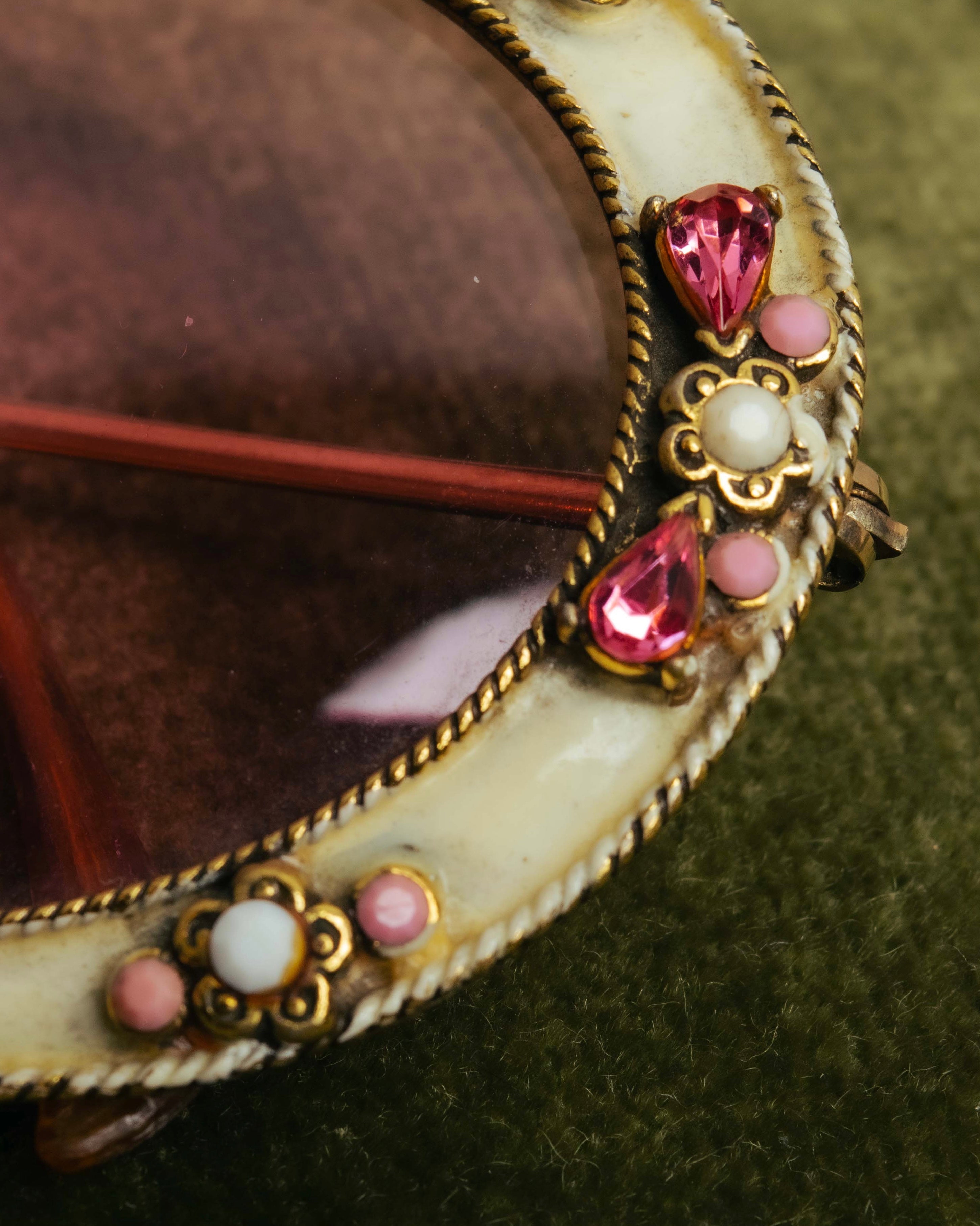 "Christian Dior" 70's-80's Vintage ornate jewel-embellished round sunglasses
