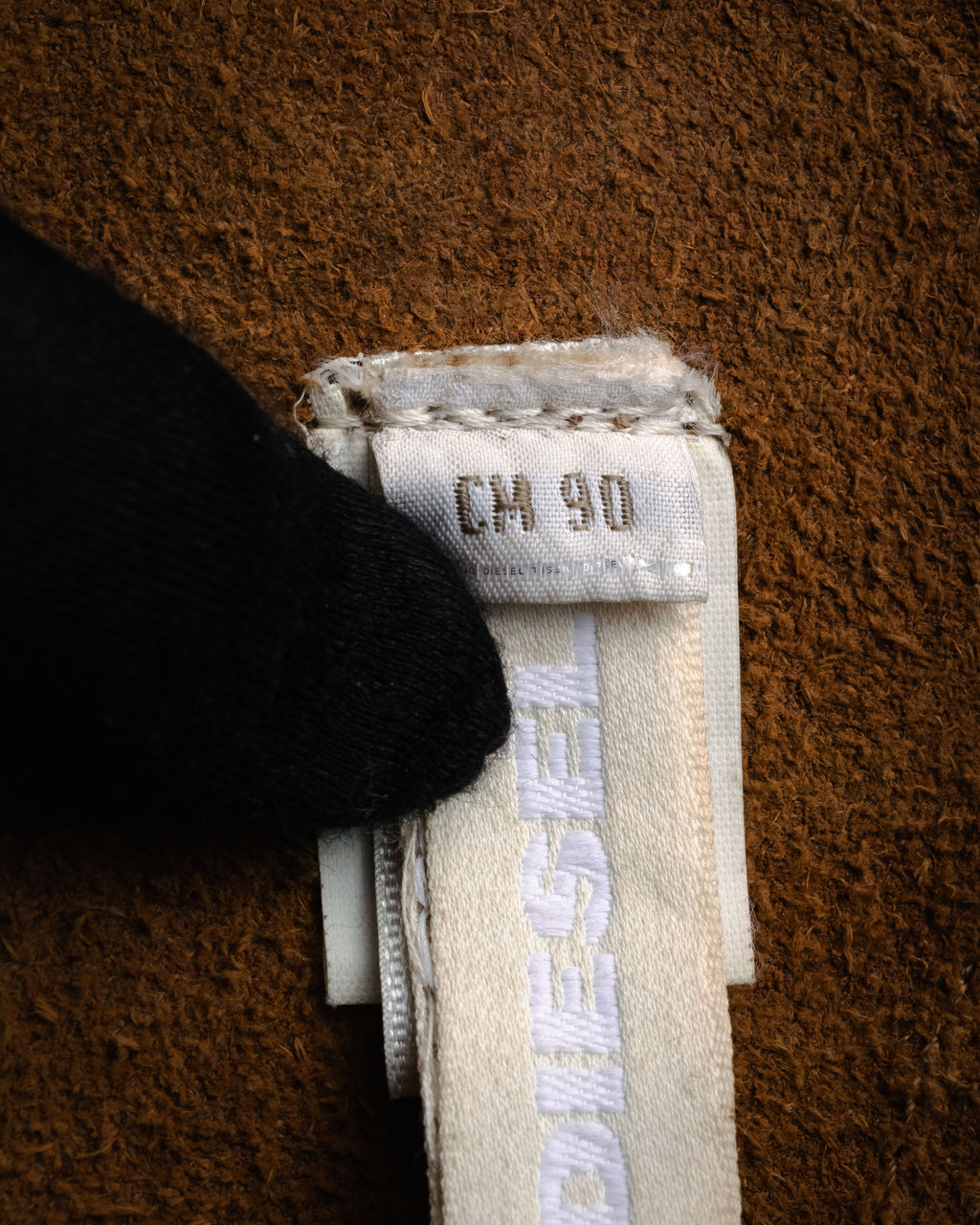 “DIESEL” 2000’s Studded craft leather belt