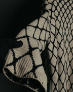 "VALENTINO" 20's Oversized diamond jacquard turtleneck knit sweater