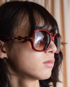 "GUCCI" Gold parts design square frame sunglasses