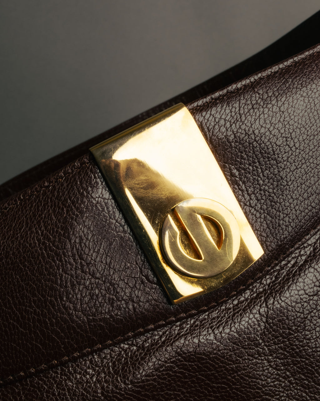 “Christian Dior” 80’s-90’s D motif leather shoulder bag