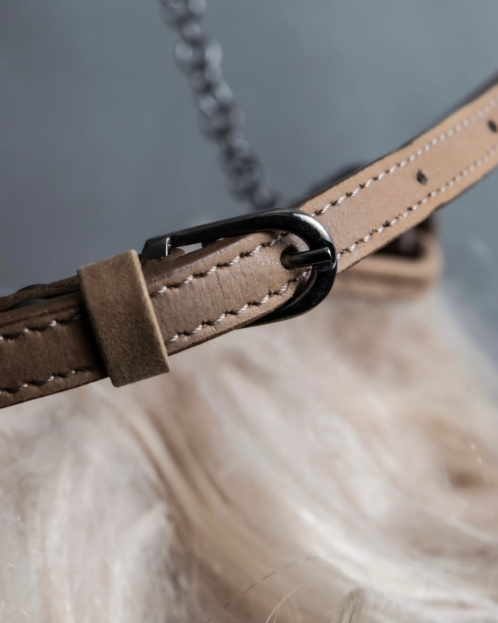 Vintage italy long fur bag