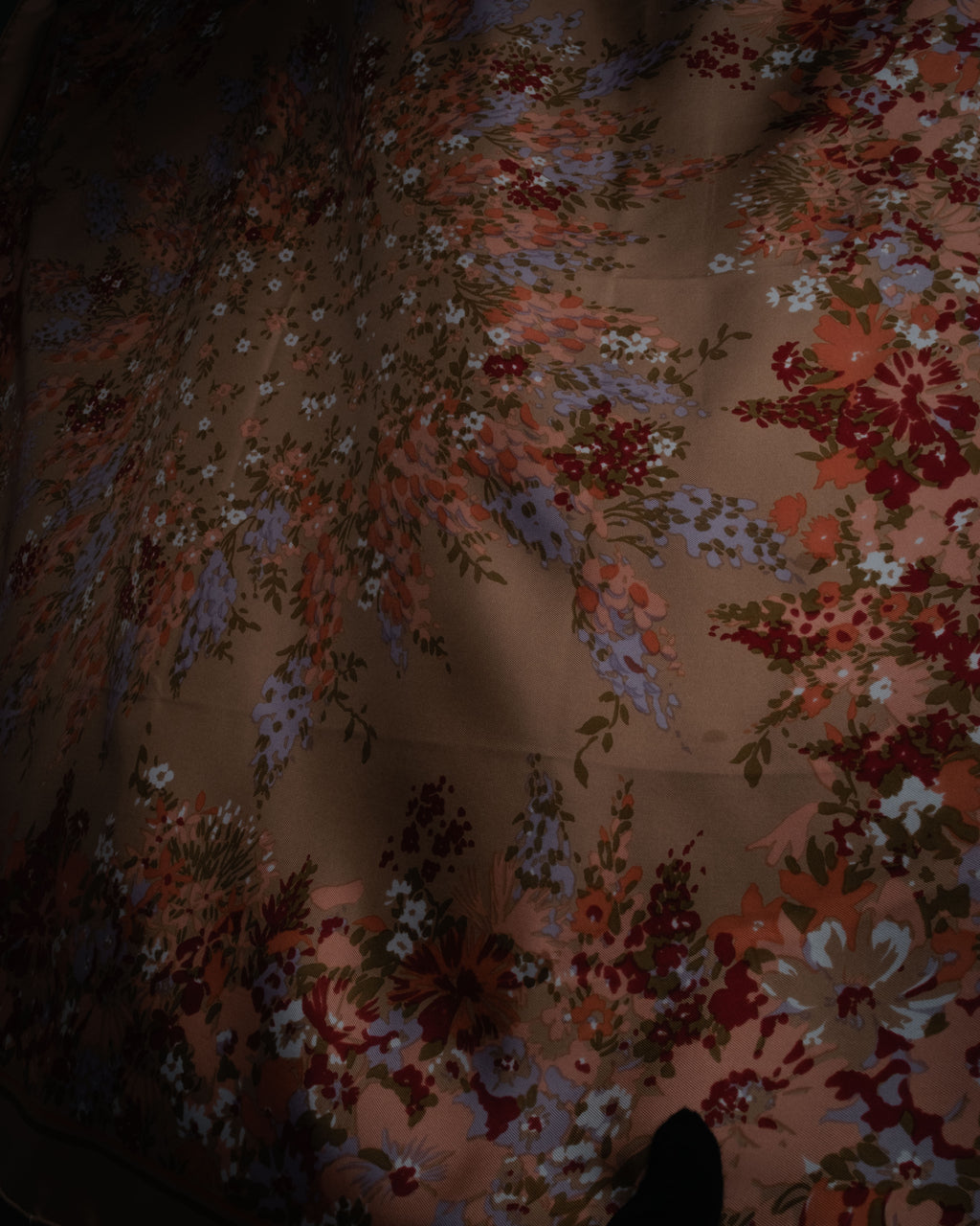 “Christian Dior” 1970’s-1980’s Floral print silk scarf