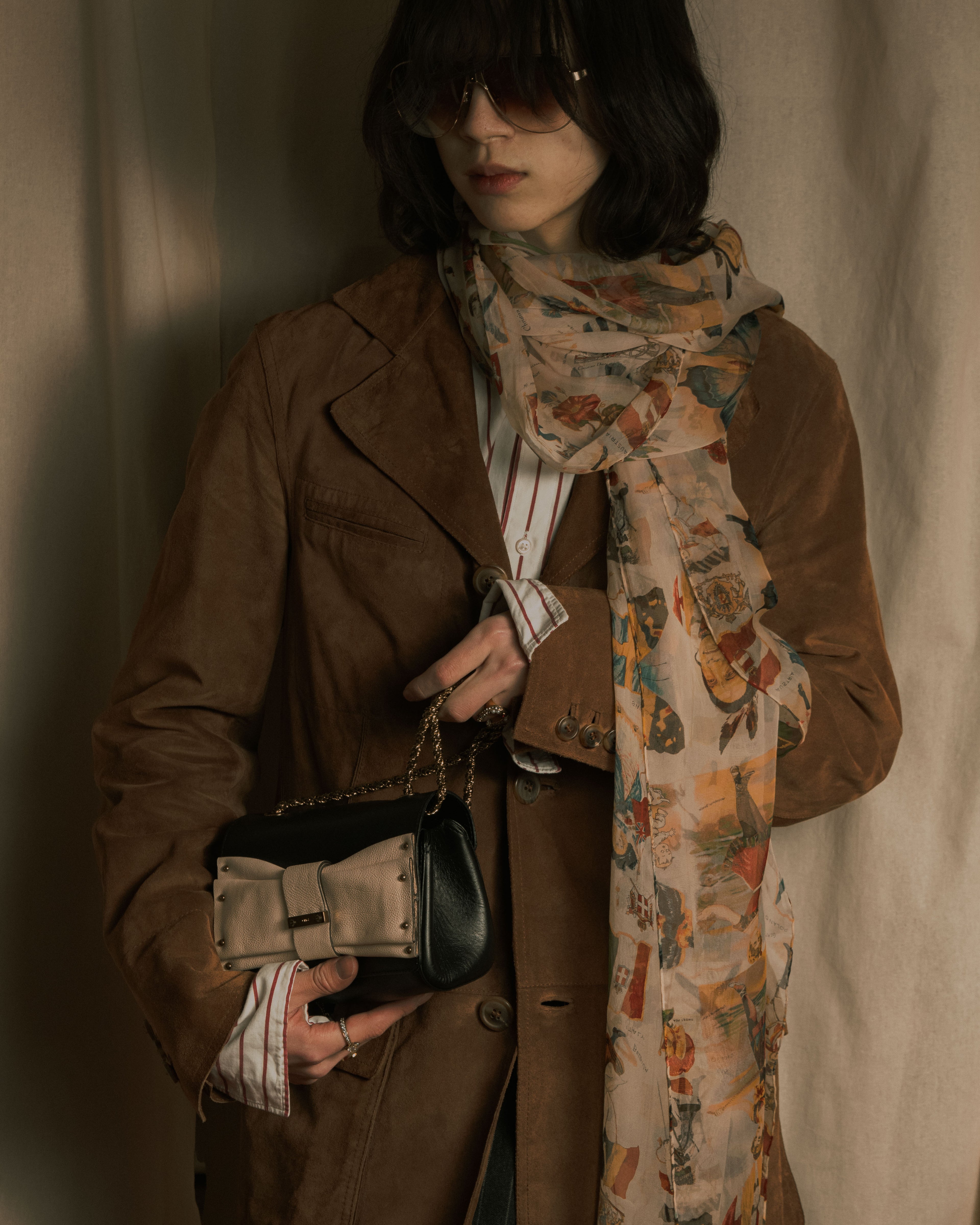 –SPECIAL– "Christian Dior"
00’s historic collage-print silk chiffon large stole