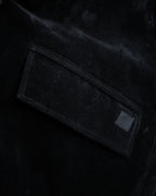 "VERSACE sport"
Stand collar double zipper suede blouson