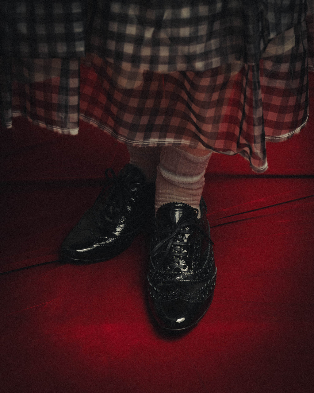 -SPECIAL- “Miu Miu” 2010’s Crystal embellished heel patent leather brogue shoes