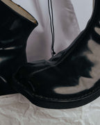 "MM6 Maison Margiela" 2010's Glossy leather side zip ankle boots