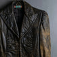 "ROBERTA SCARPA" 100% lamb leather gathered design shaped jacket