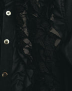 “tricot COMME des GARÇONS” 05AW Layered lace ruffle cotton blouse