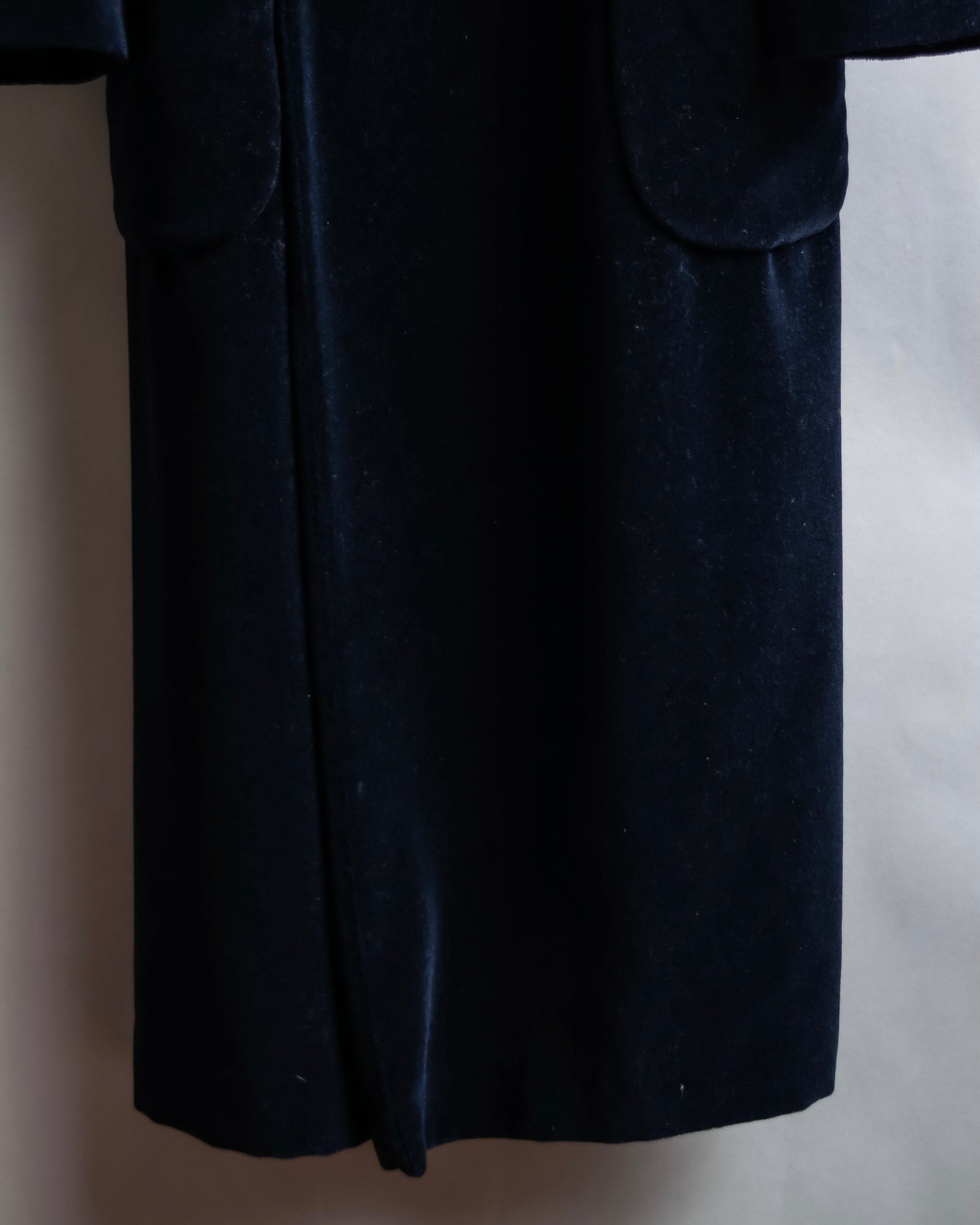 "Y's" Double breasted waist shaped velour tailored coat