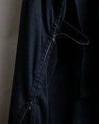 "ANN DEMEULEMEESTER" Cape draping docking design zipper sleeveless dress