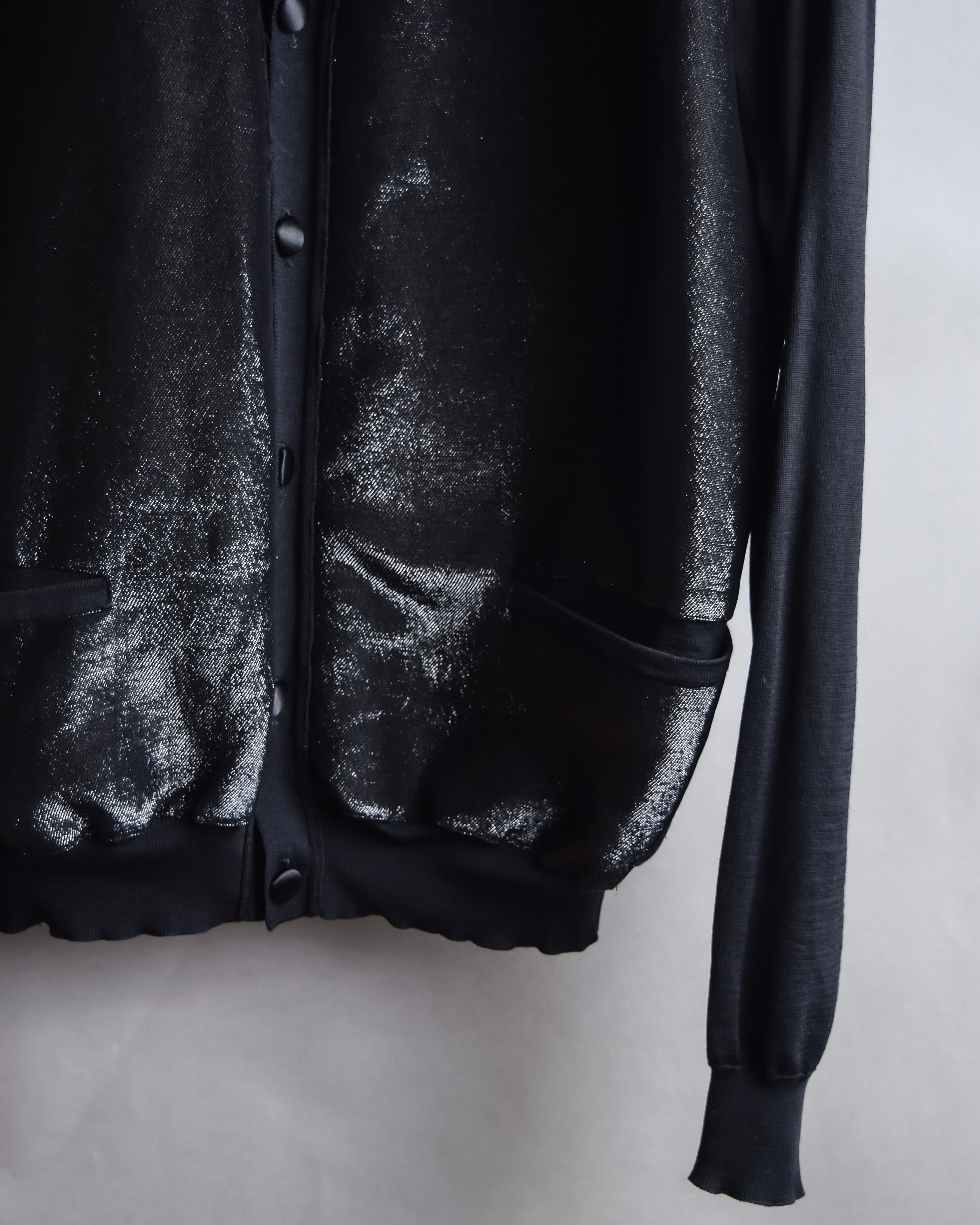 "JIL SANDER" Glitter jacquard V-neck cardigan