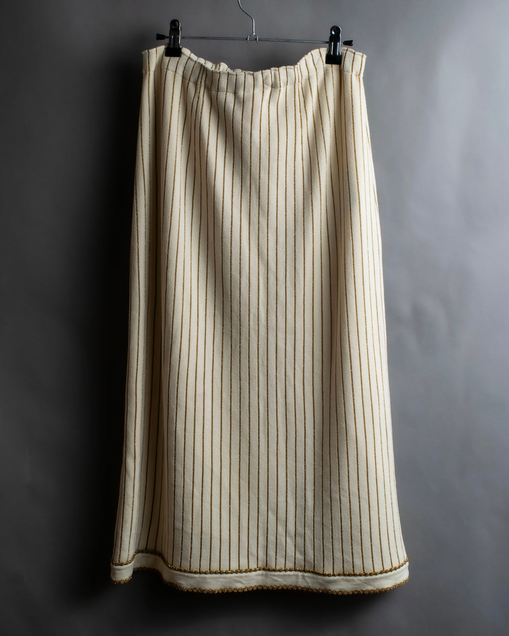 "GUCCI" Gold stripe knit maxi skirt